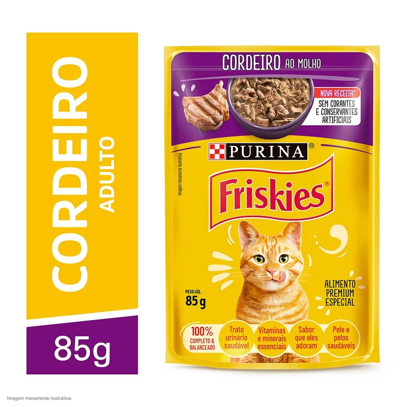 Friskies sachê cordeiro ao molho 85 g