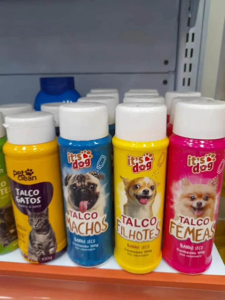 Talco para cães e gatos